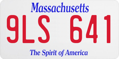 MA license plate 9LS641