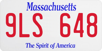 MA license plate 9LS648