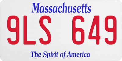 MA license plate 9LS649