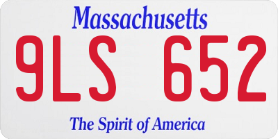 MA license plate 9LS652