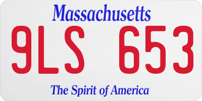 MA license plate 9LS653