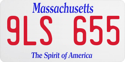 MA license plate 9LS655