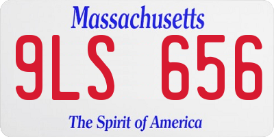 MA license plate 9LS656