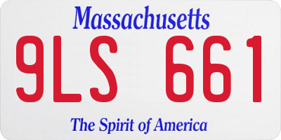 MA license plate 9LS661