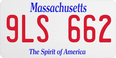 MA license plate 9LS662