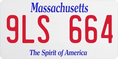 MA license plate 9LS664