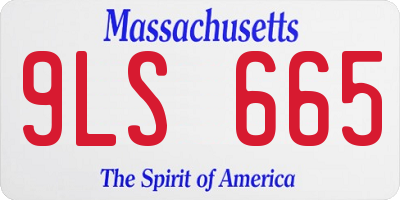 MA license plate 9LS665