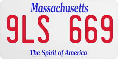 MA license plate 9LS669