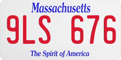 MA license plate 9LS676
