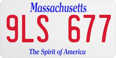 MA license plate 9LS677