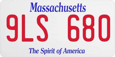 MA license plate 9LS680