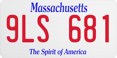 MA license plate 9LS681