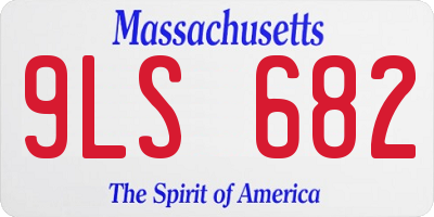 MA license plate 9LS682