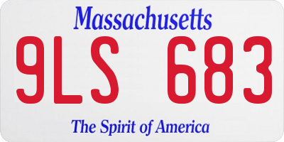 MA license plate 9LS683
