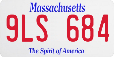 MA license plate 9LS684