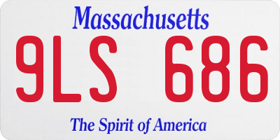 MA license plate 9LS686