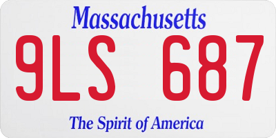 MA license plate 9LS687