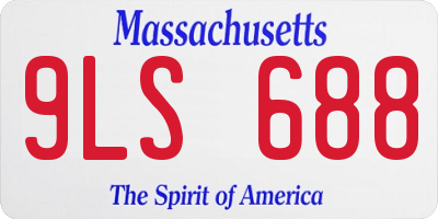 MA license plate 9LS688