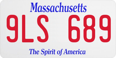 MA license plate 9LS689
