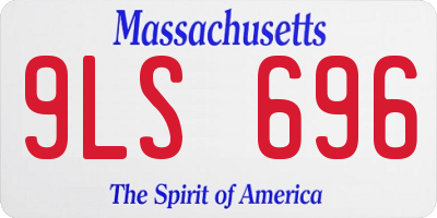 MA license plate 9LS696