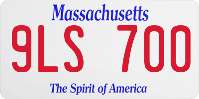MA license plate 9LS700