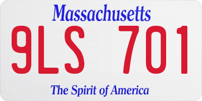 MA license plate 9LS701