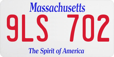 MA license plate 9LS702
