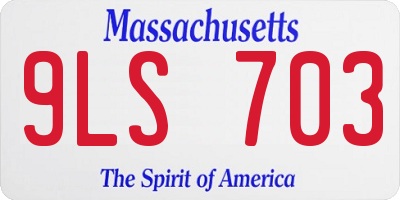 MA license plate 9LS703