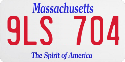 MA license plate 9LS704