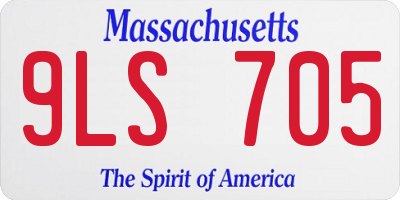MA license plate 9LS705