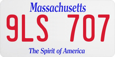 MA license plate 9LS707
