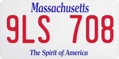 MA license plate 9LS708