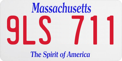 MA license plate 9LS711