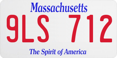 MA license plate 9LS712