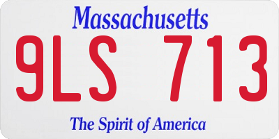 MA license plate 9LS713