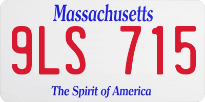 MA license plate 9LS715