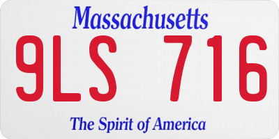 MA license plate 9LS716