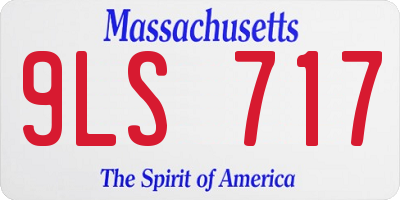 MA license plate 9LS717