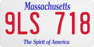 MA license plate 9LS718
