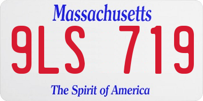 MA license plate 9LS719