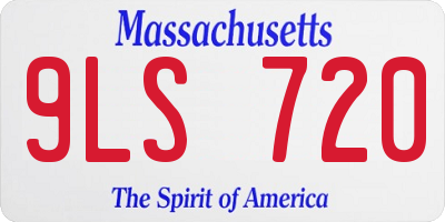 MA license plate 9LS720