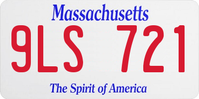 MA license plate 9LS721