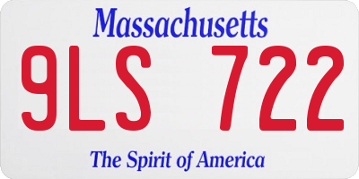 MA license plate 9LS722