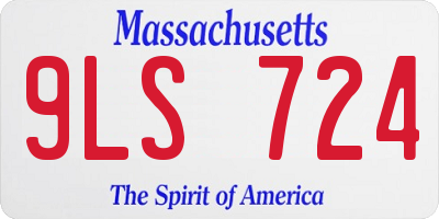 MA license plate 9LS724