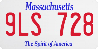 MA license plate 9LS728