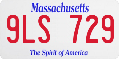 MA license plate 9LS729