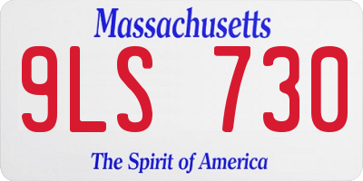 MA license plate 9LS730