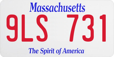 MA license plate 9LS731