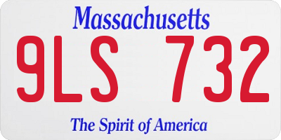MA license plate 9LS732