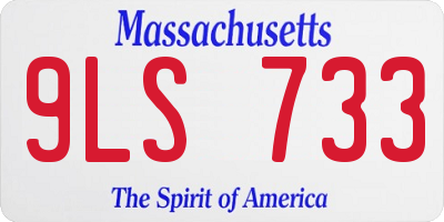 MA license plate 9LS733